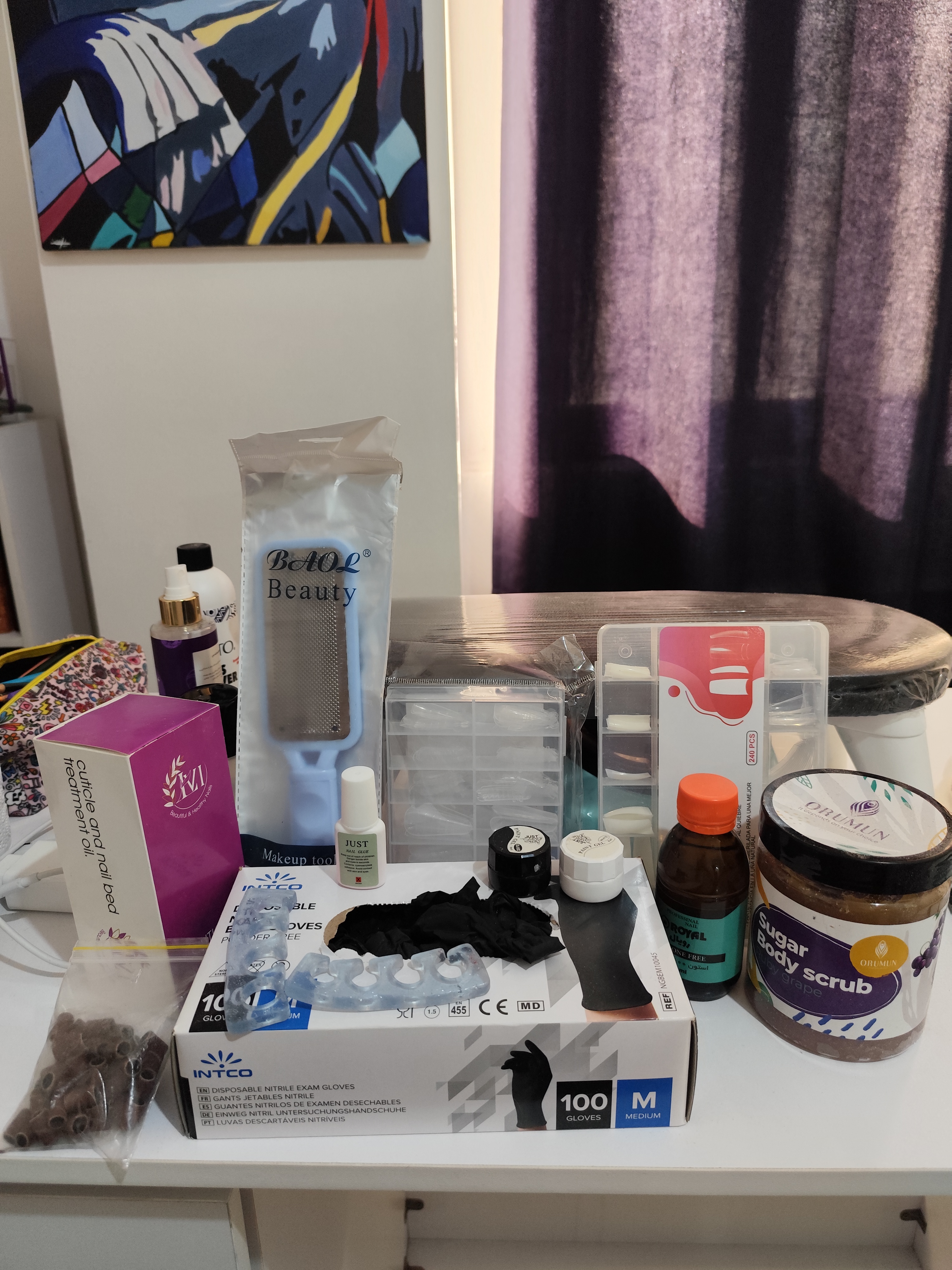 فروش وسایل کاشت پودر ناخن و پدیکور به صورت یکجا