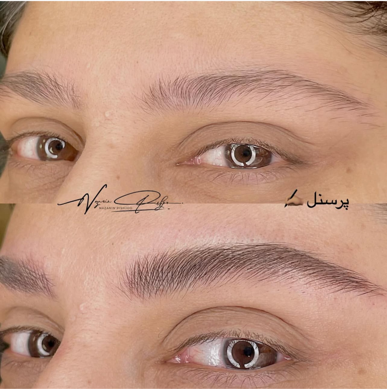 مدل میکروبلیدینگ ابرو بدون تتوی قدیمی ابروی کم پشت